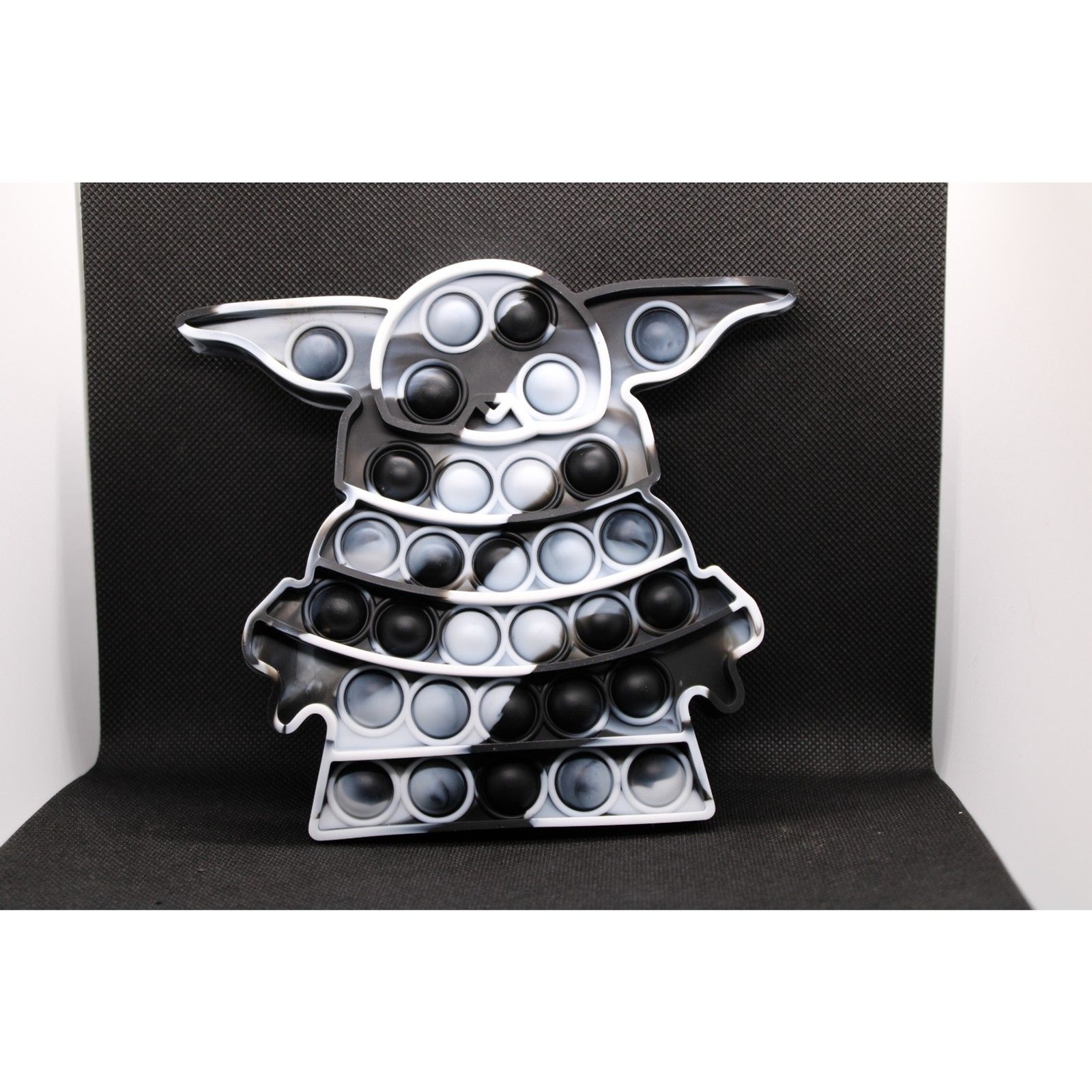 Baby Yoda Black, White and Gray Fidget Toy 9″ Stress Relief