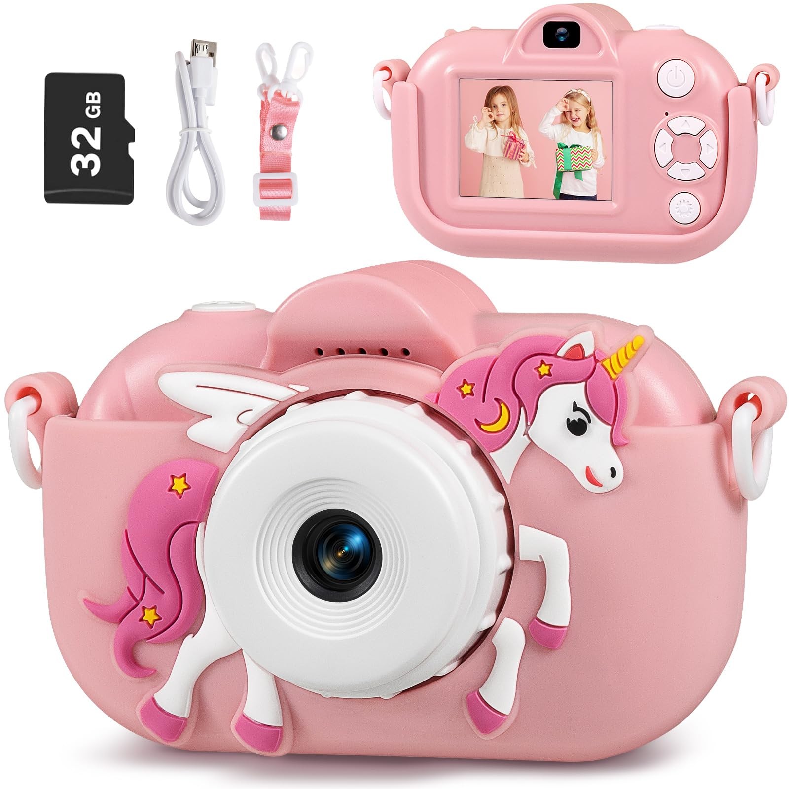 Kids Camera Toddler Toys for Girls, 3-12 Year Old Girl Ultra-Compact, Pink