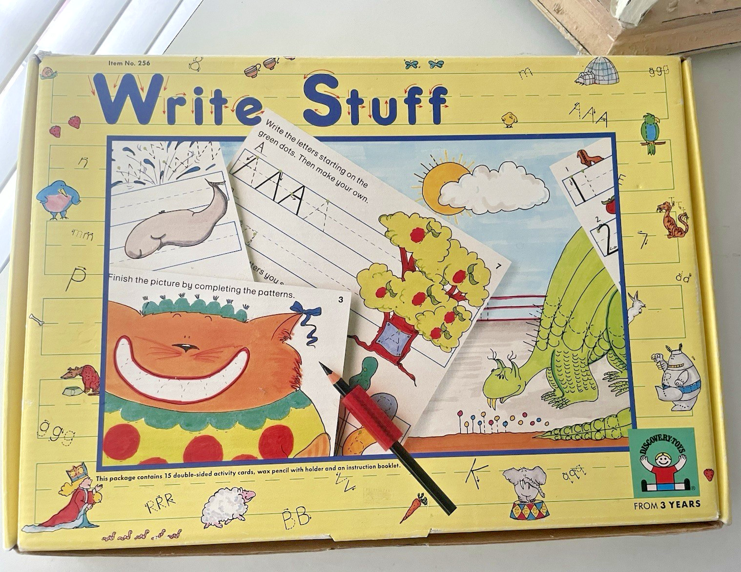 Discovery Toys Write Stuff #256 Double Sided Activity Cards Pencil Instructions
