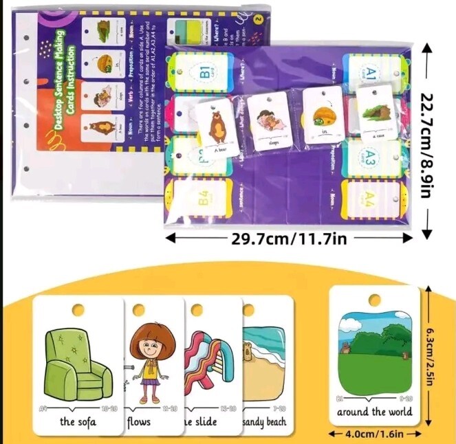 Educational Sentence Building Toy Speech Learn to Read for KIDS Phonics Games