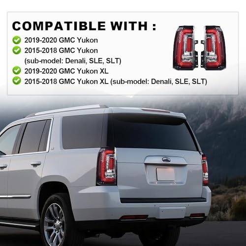 PIT66 LED Tail Lights for 2015-2020 GMC Yukon Denali Pair