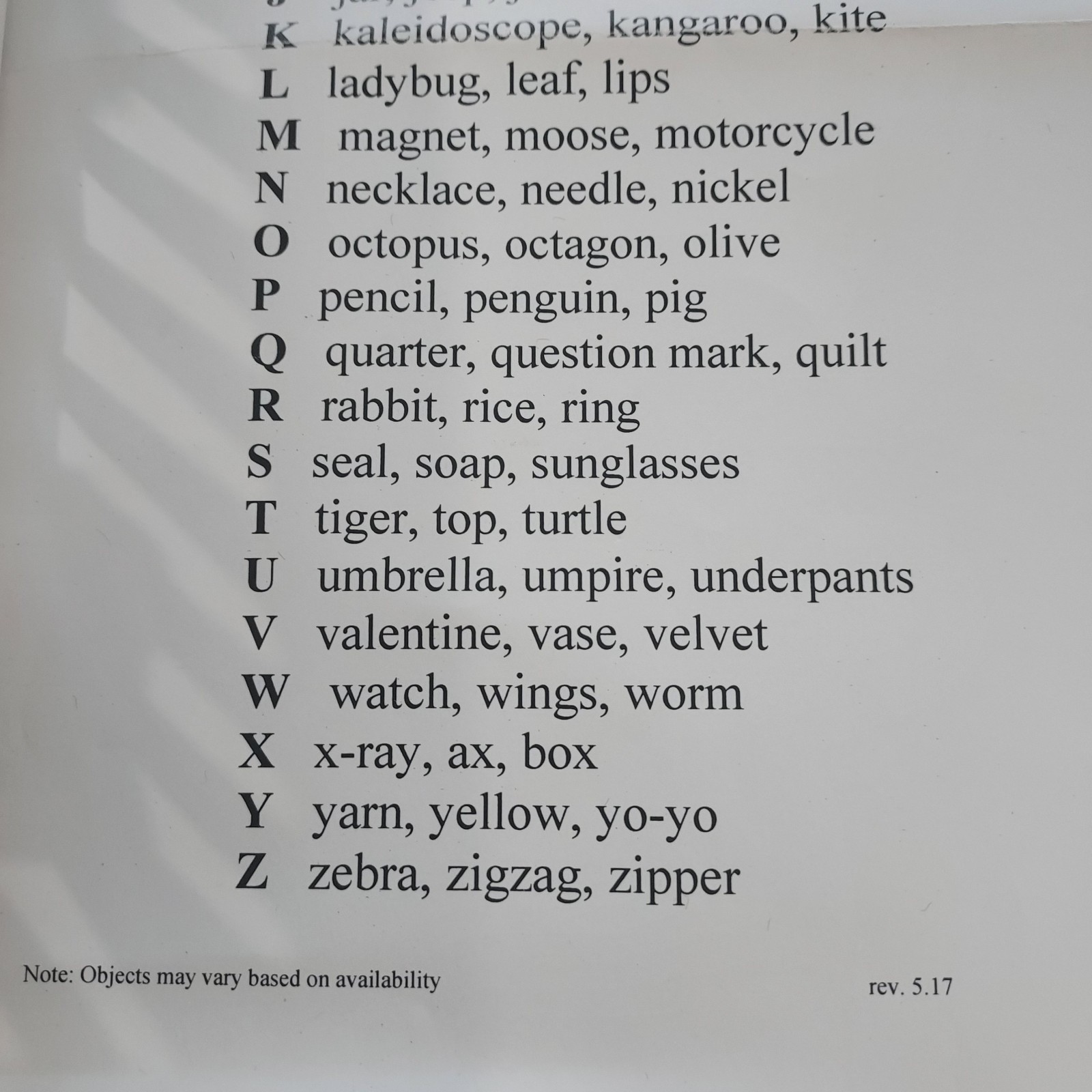 Primary Concepts Alphabet Objects Set PC-2033 Montessori Phonics New In Bag Mini