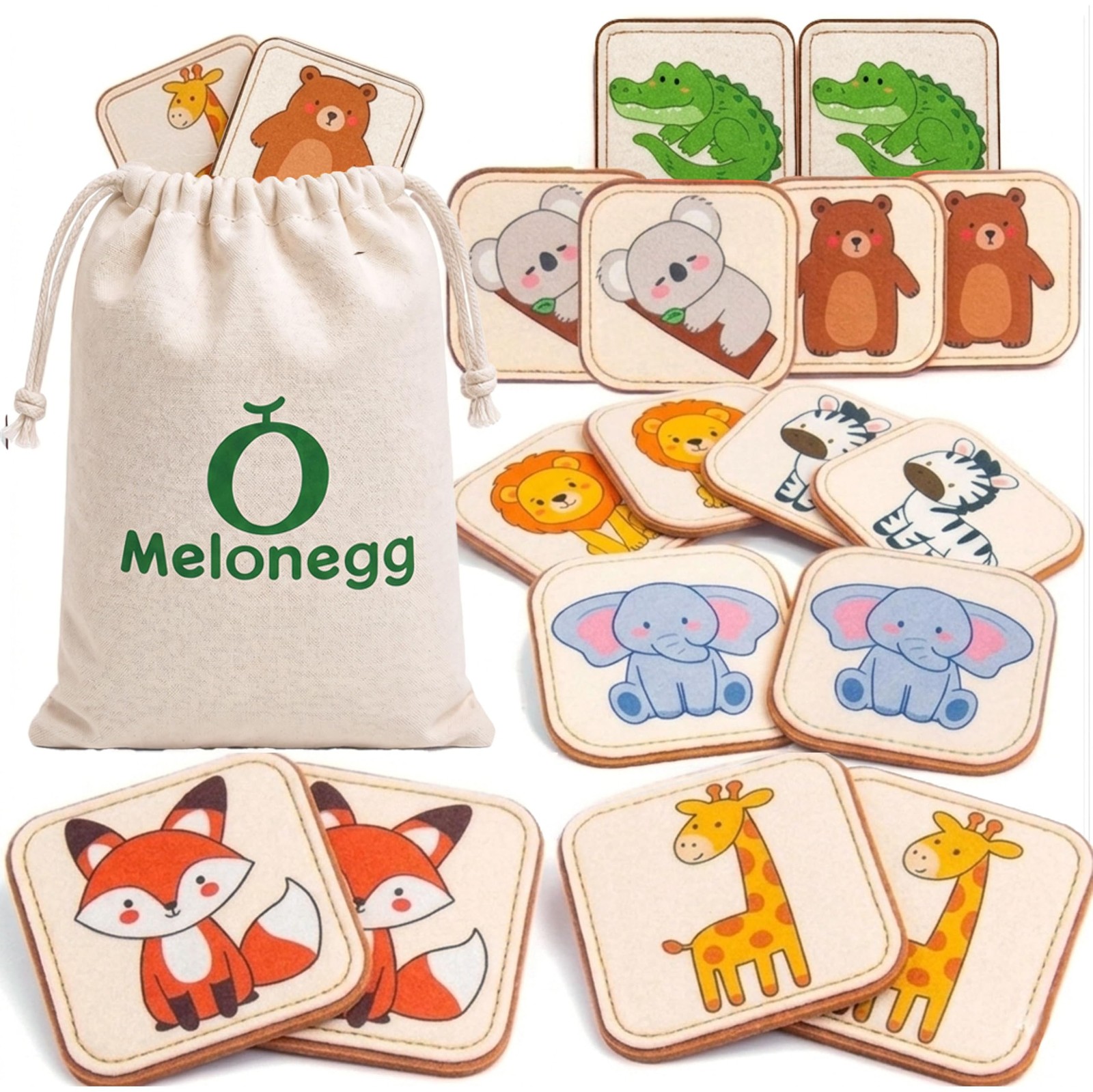 Felt Matching Game for Toddlers, Animal Montessori Toys Travel Toys for 2 3 Y…