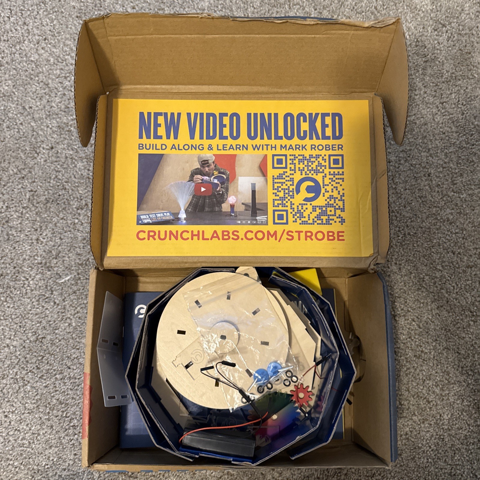 Crunch Labs Build Box Mark Rober Strobe Light Animator Car (BUILT – TAKEN APART)
