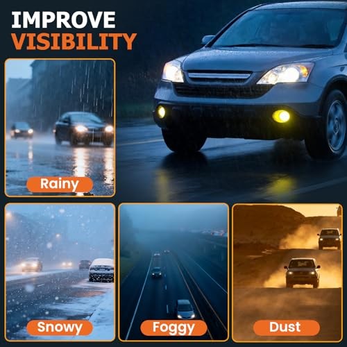 Fog Lights Compatible With 2007 2008 2009 CRV Fog Lamps Assembly Front Bumper