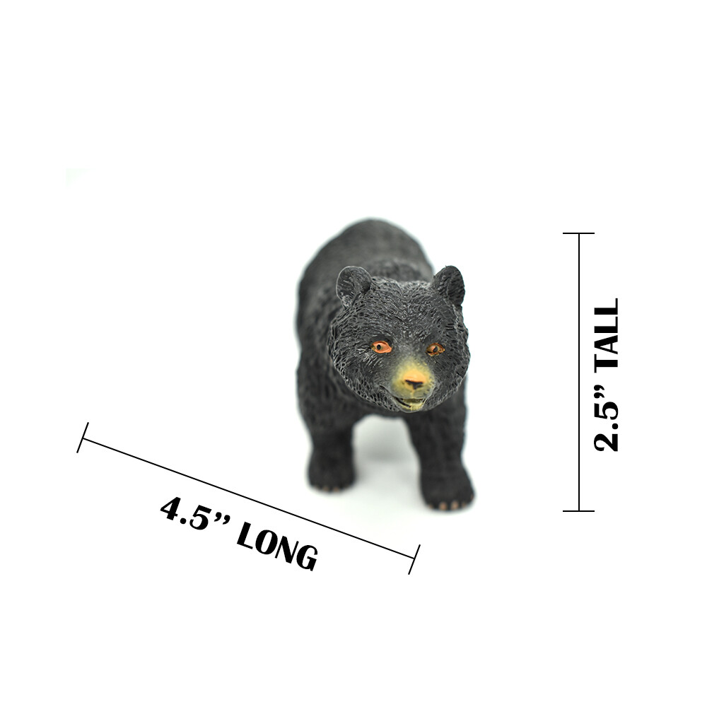 Black Bear, Very Nice Plastic Replica Toy Model 4.5″L x 2.3″H – OK08-B613