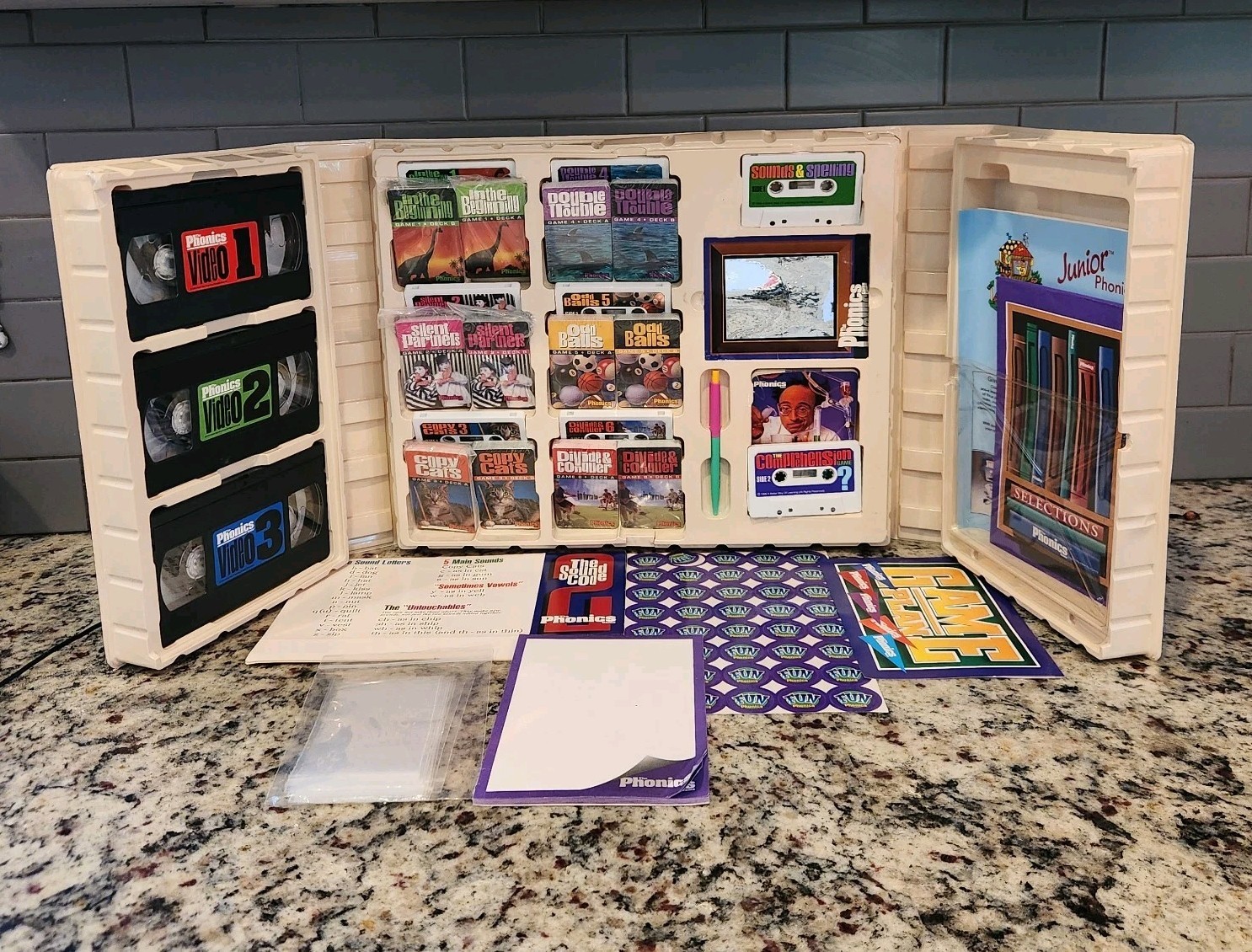 Phonics Game For Better Reading VHS & Cassette Set 90’s -Only Missing Play Book