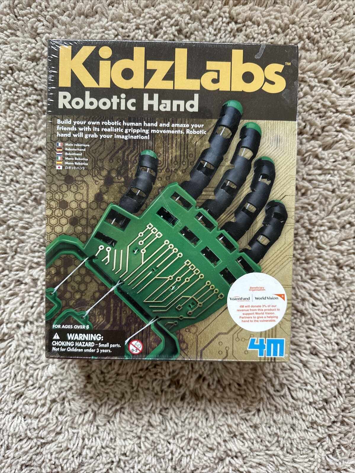NEW KIDZ LABS, ROBOTIC HAND Science Kit 3774 NIB Sealed w/ light dust