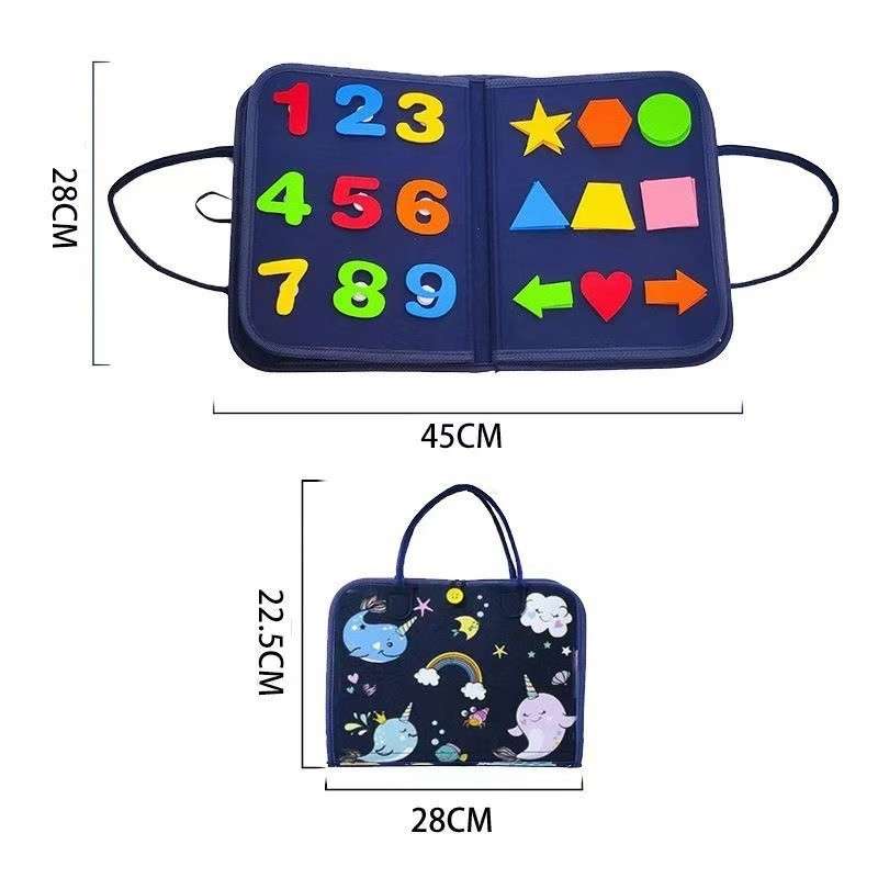 Felt Learn infant Practice Board Early Education Toys Brain-boosting Enlightenme
