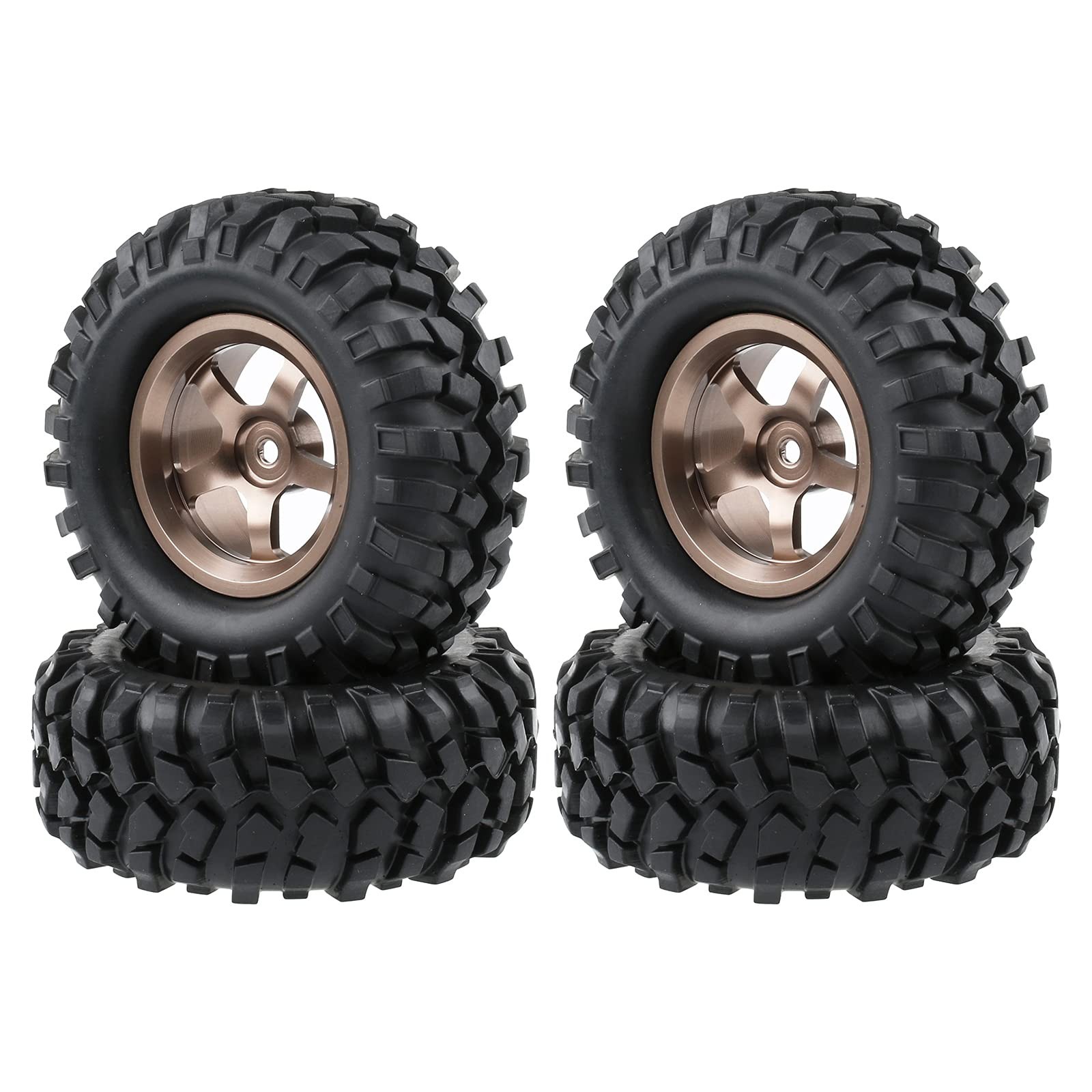 1.9 Tires and Wheels 12mm Hex for Traxxas Stampede – 1/10 RC Crawler Tires 96…