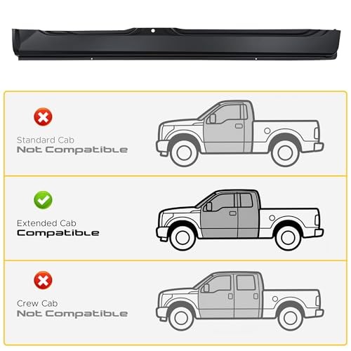 02-08 Dodge Ram 1500 2500 3500 Rocker Panels Quad Extended Cab Half Size Rear