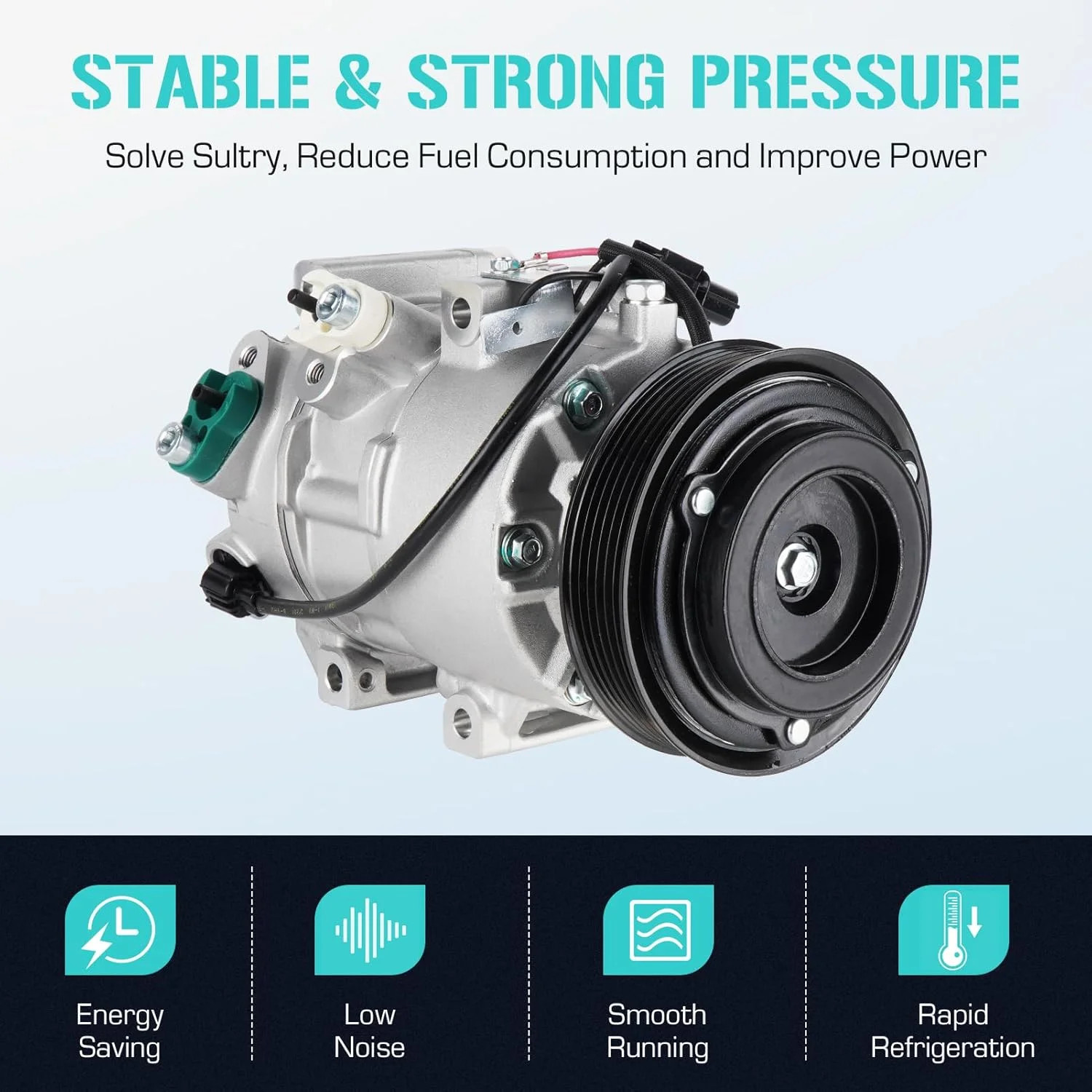 AC Compressor with A/C Clutch Fits for Hyundai Tucson 2.4L 2010-2015, Tucson 2.0