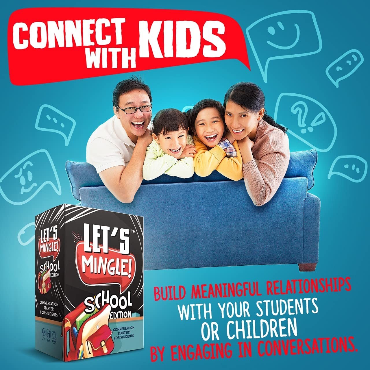 FUN TRIBE Let’s Mingle Conversation Starters Game for Kids Ages6+ School Edition