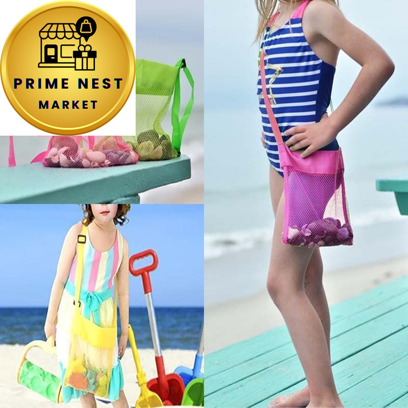 LEMAXELERS 5-PCS Colorful Mesh Beach 23×23 cm (9×9 inches), 5-pack