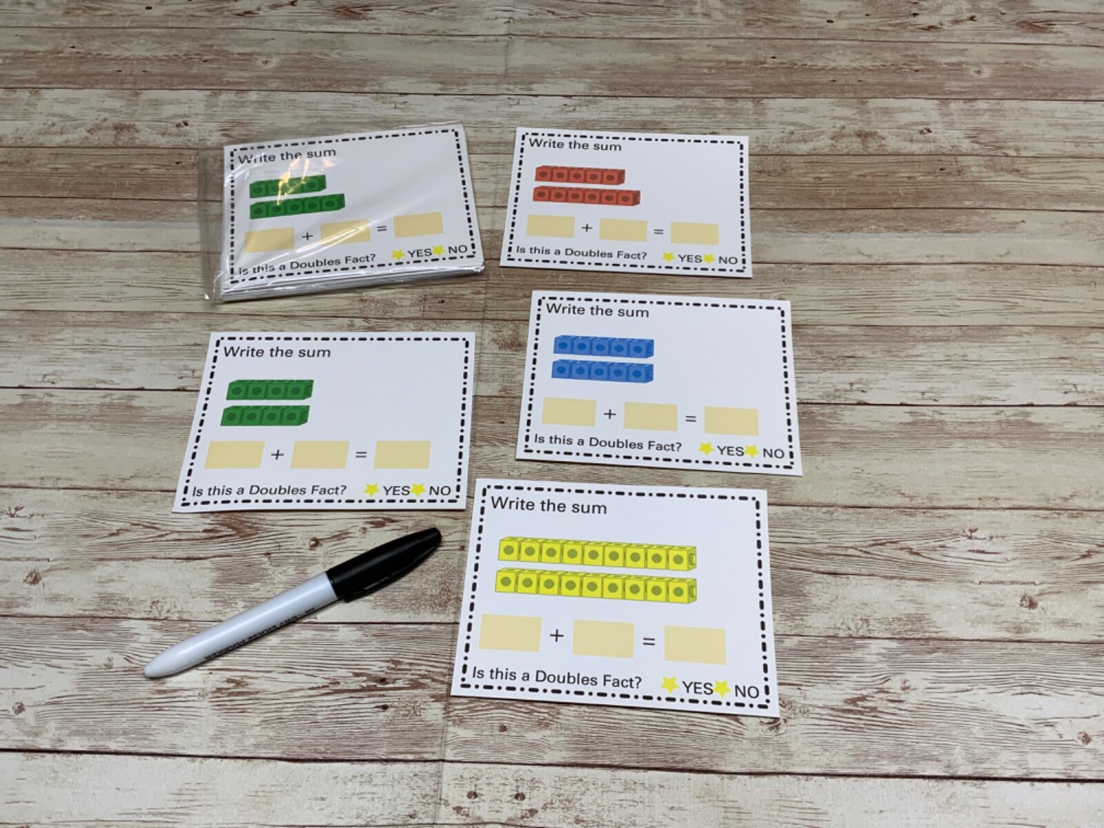 Red Shopping Bag – First Grade Math Bundle – 14 Items as pictured Dry-erase