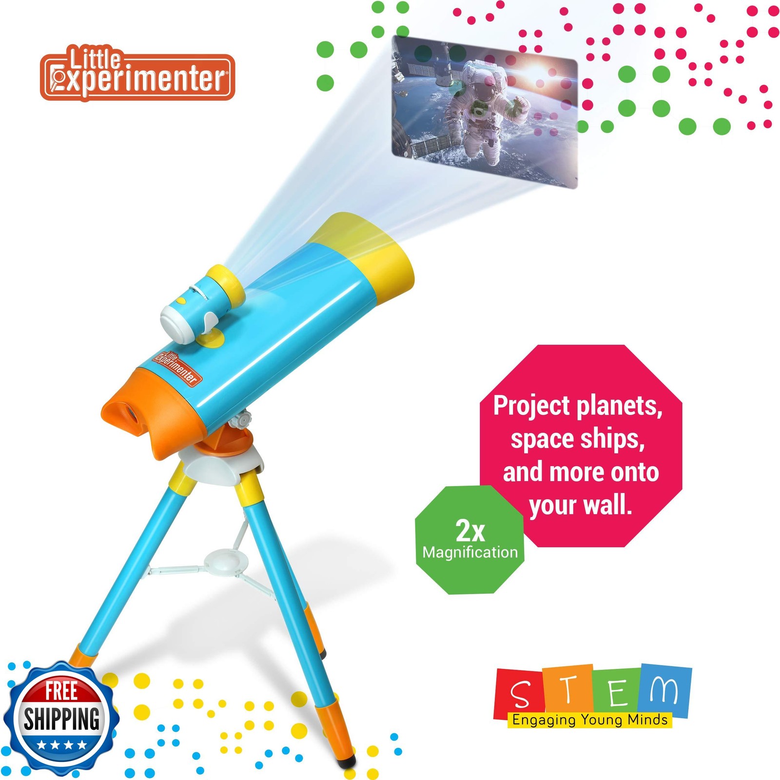 Little Experimenter Projector Telescope for Kids, Children’s Telescopes and 2