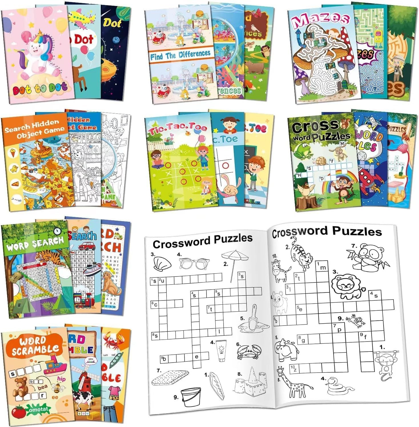 24 Mini Activity Books for Kids Party Favors ages 4-8 8-12,Fun and Challenges…