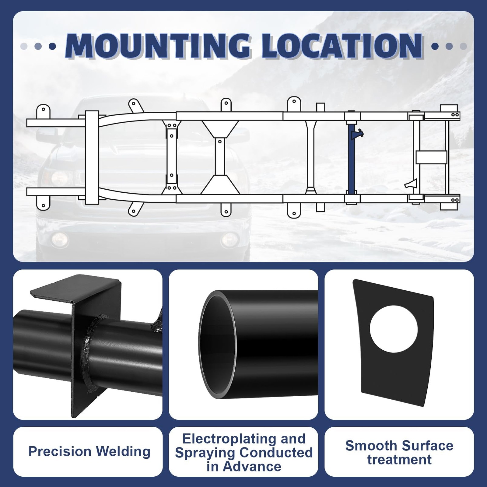 Rear Upper Shock Mount Crossmember Compatible with 2007-2014 Chevy Silverado …