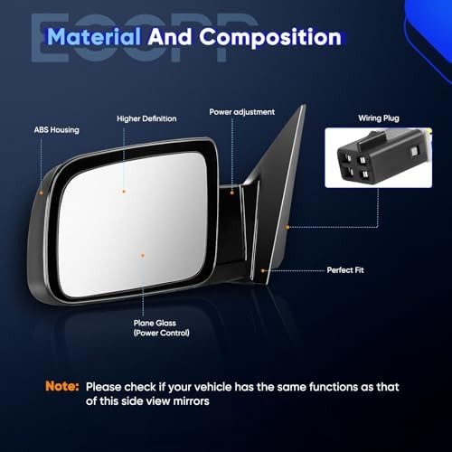 Power Side View Mirrors Replacement fit For Chevy For GMC Pickup Truck SUV 1992-