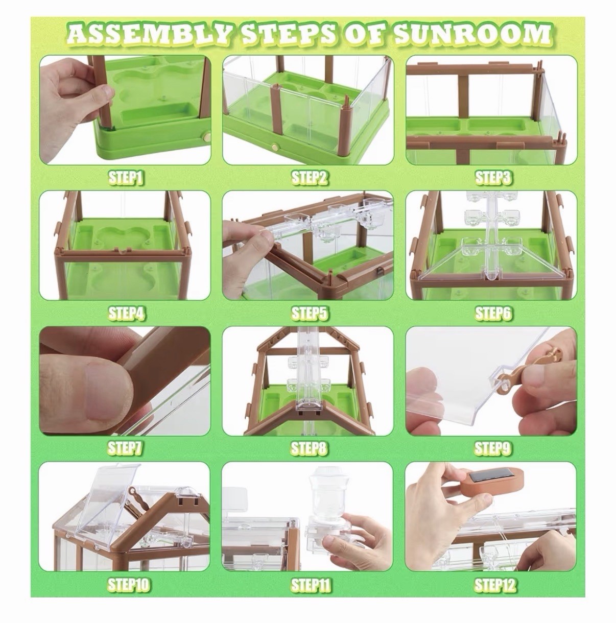 New In Box SOLAR ENERGY SUNSHINE ROOM Kids Greenhouse and Plant Growing Kit
