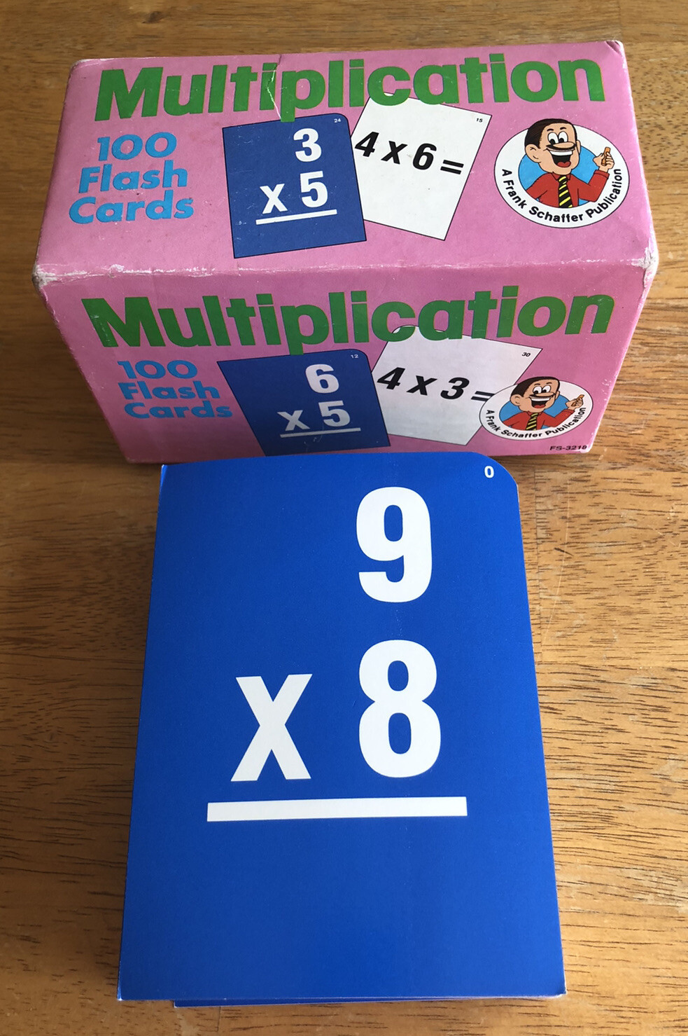 Frank Schaffer Productions 100 Flash Cards Multiplication, 1989 Vintage FS-3218