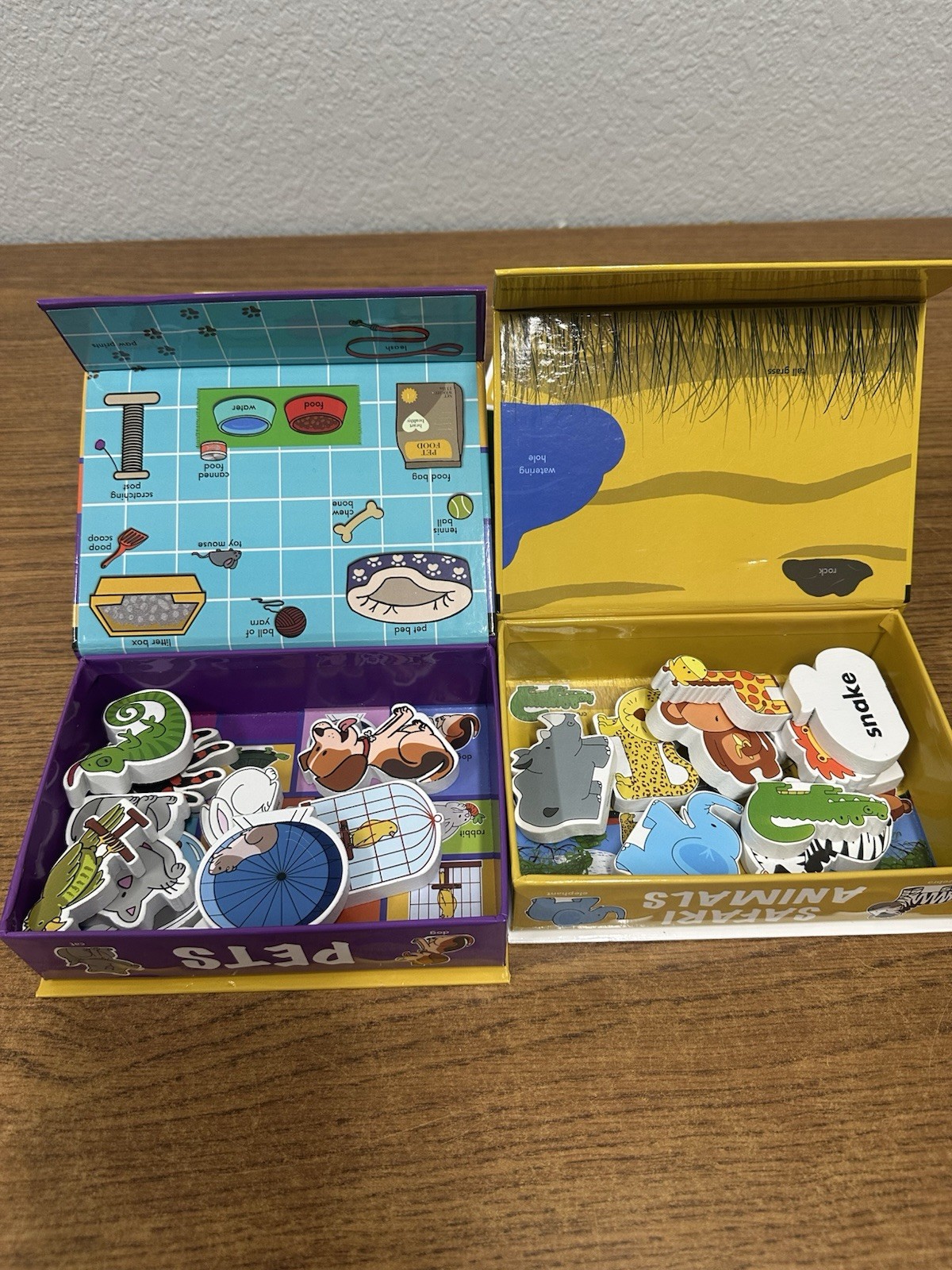 Educational Blocks Playset 6 Sets Blocks Matching Scenes Used For Speech Therapy