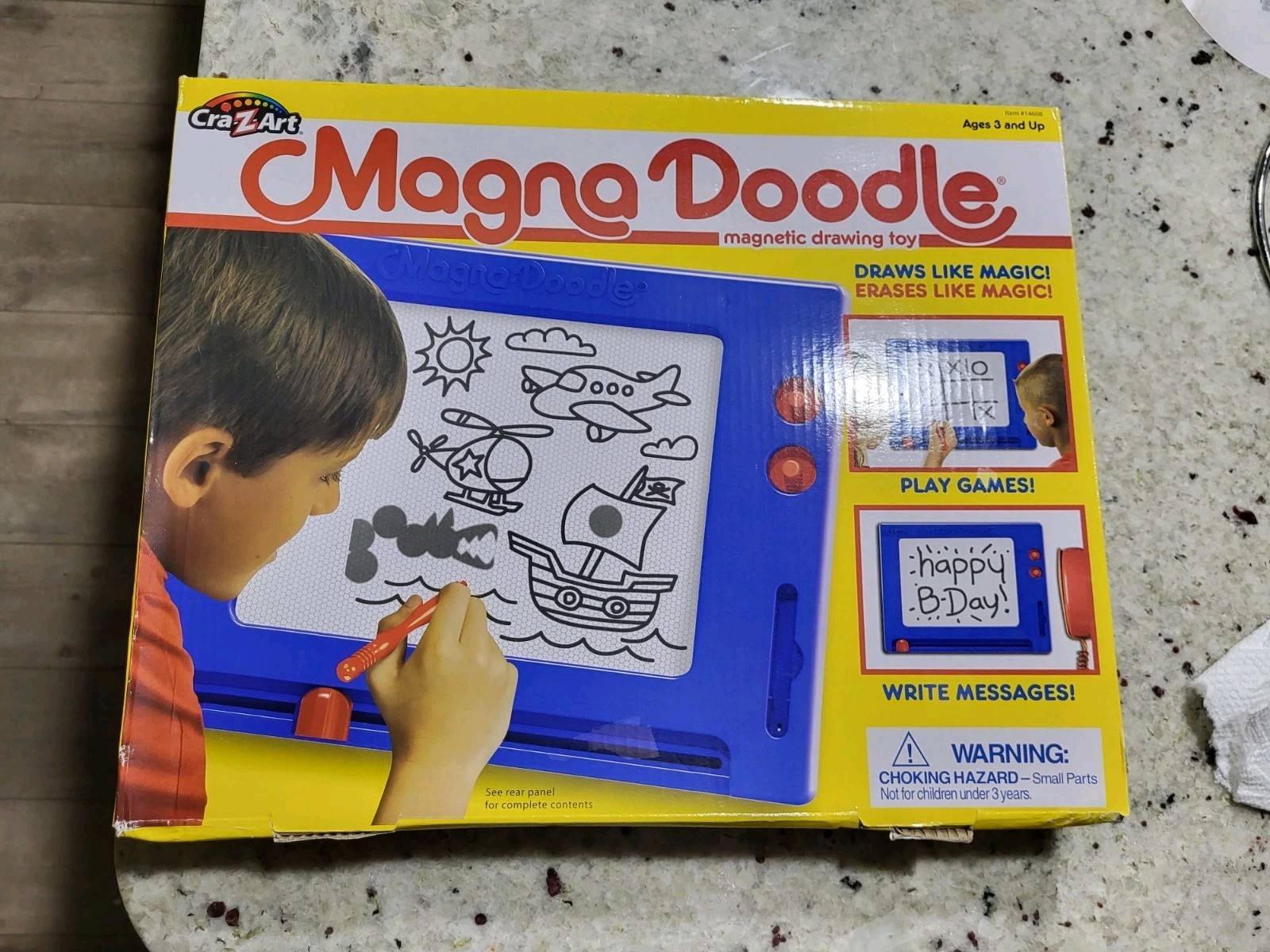 Cra-Z-Art 14608 Retro Magna Doodle Drawing Pen Stamps Toy Box 2017 Complete Used