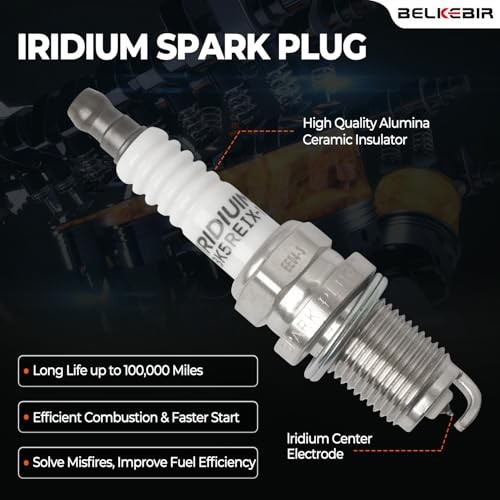 Set of 4 Ignition Coil Pack & Iridium Spark Plugs Compatible with 1.5L 2001-2009