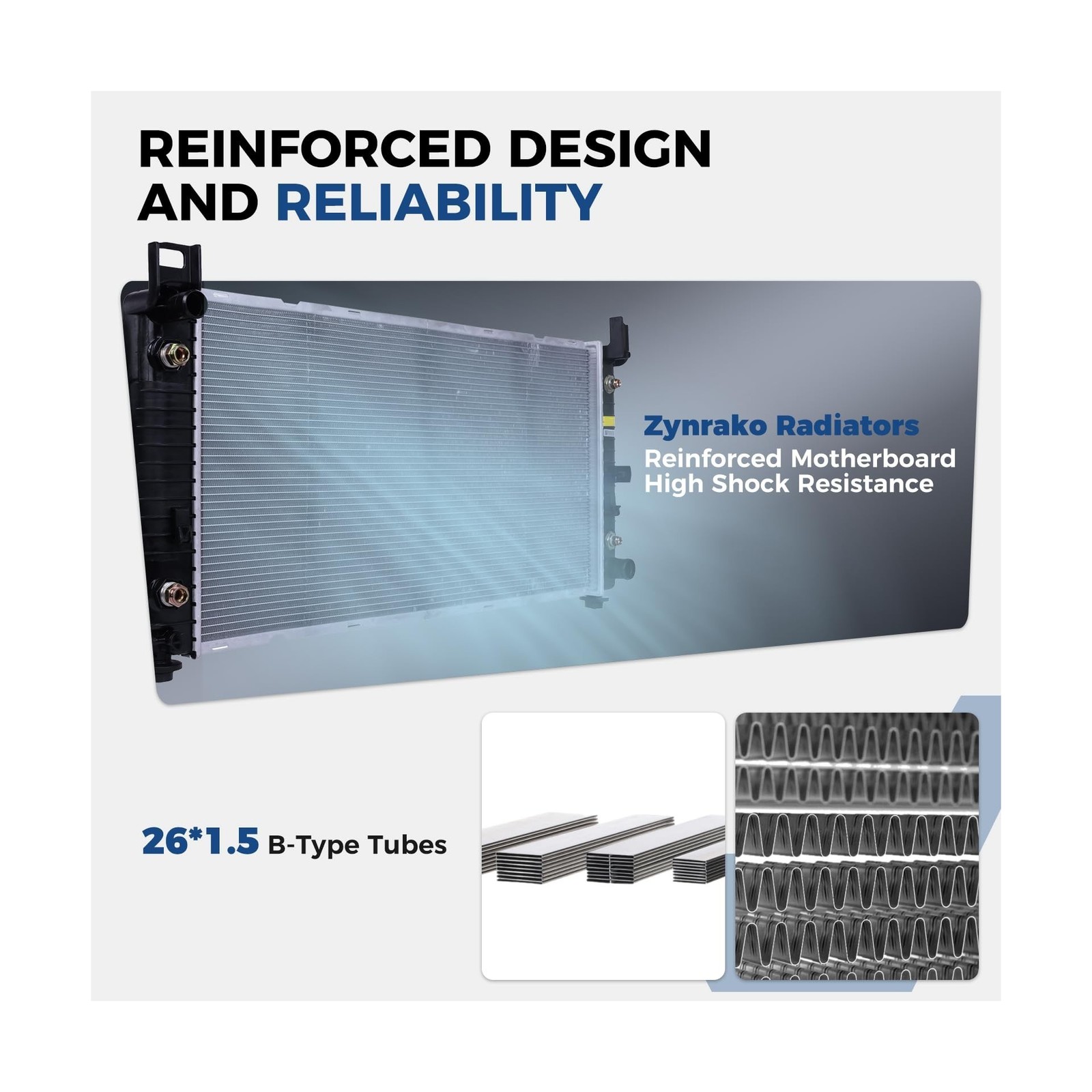 34” Engine Coolant Radiator Compatible with Chevy Silverado/Suburban/Tahoe, …