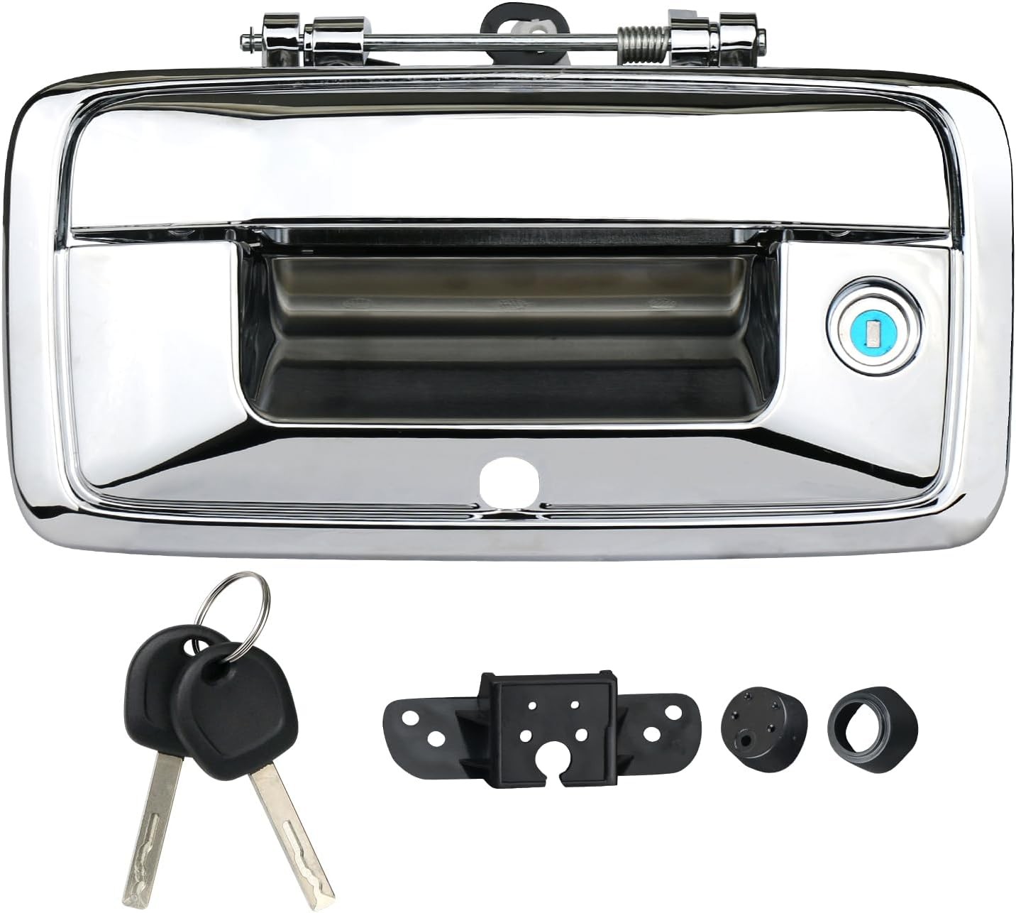 Tailgate Handle with Camera Hole Liftgate Latch Handle with Key Lock Cylinder