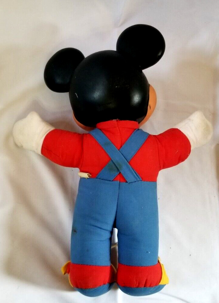 Mattel Mickey Mouse Learn How to Dress Doll Plush Toy Disney VTG 1980s Zip Tie