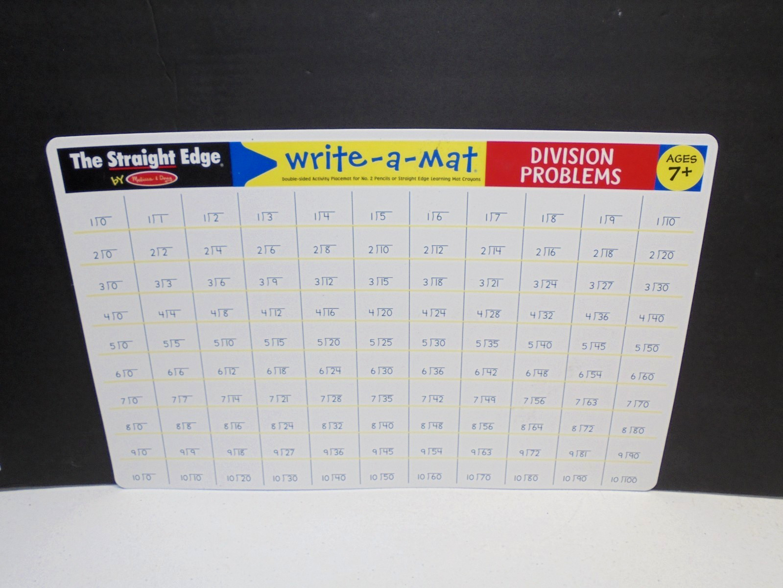 Melissa & Doug Dry Erase Mats Lot Cursive Math Counting Subtraction Educational