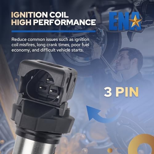 Set of 4 UF598 Ignition Coil Pack 1.6L L4 Compatible with Mini Cooper 2007-2013,
