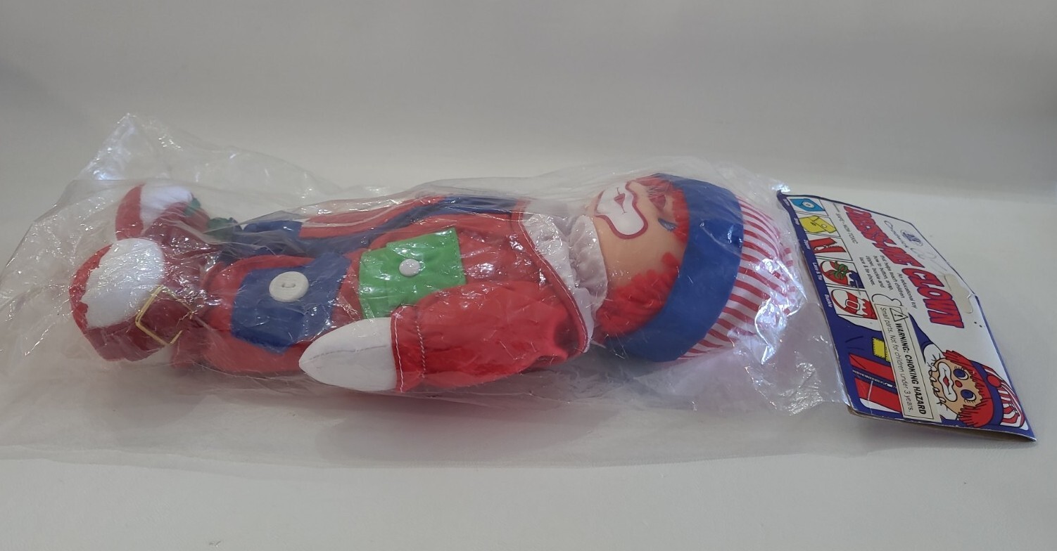 Chadwick Dress- Me Clown Doll Plush 14″ Educational Toy New Vintage 1992 Read ⬇️