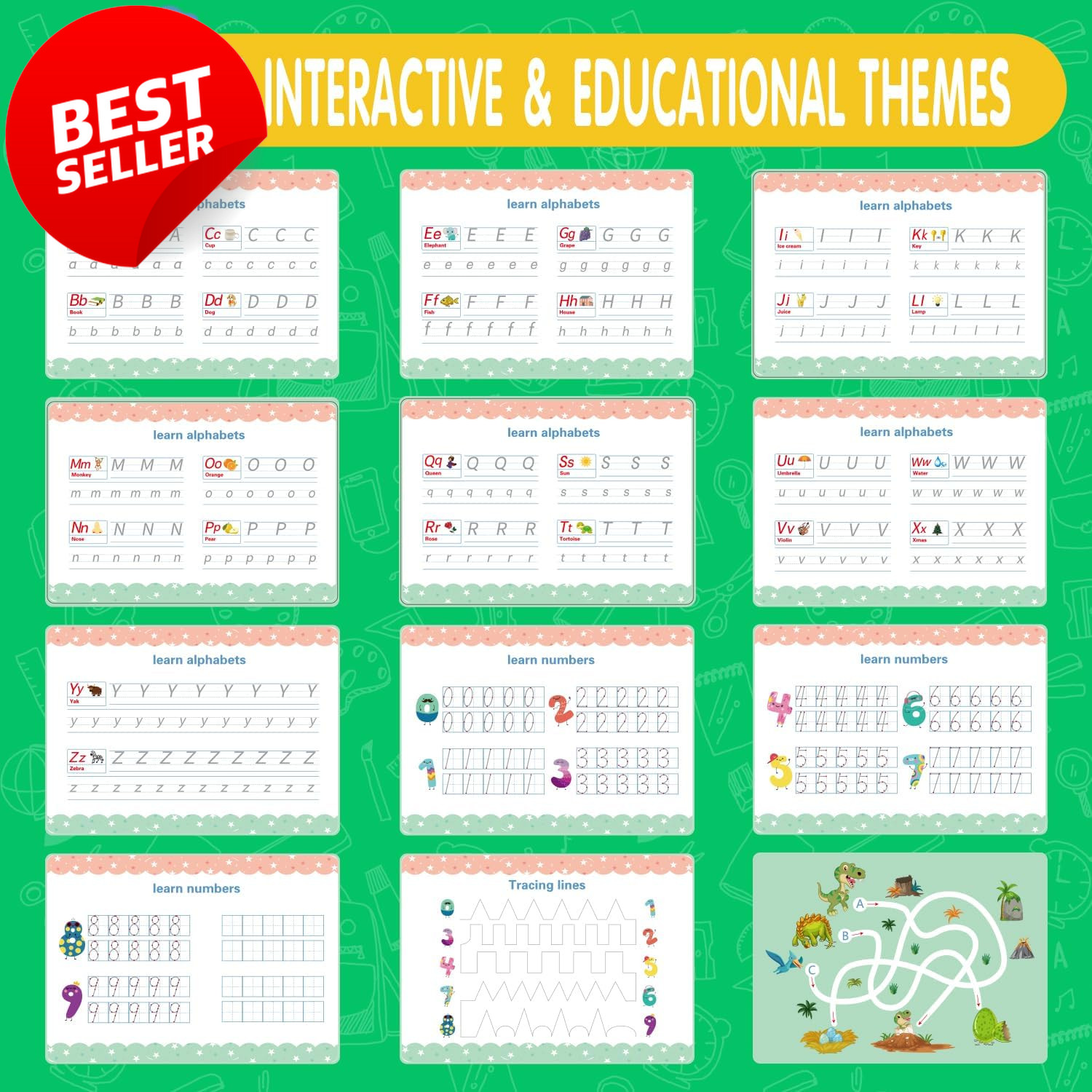 Montessori Busy Book 24 Themes Preschool Learning Activities Toddlers 3-5 – US