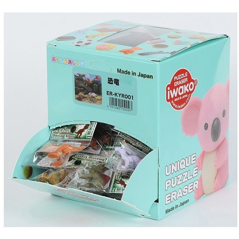 Japanese Puzzle Erasers Bulk 60 Pack Dinosaur Miniature Toy Figures Iwako New