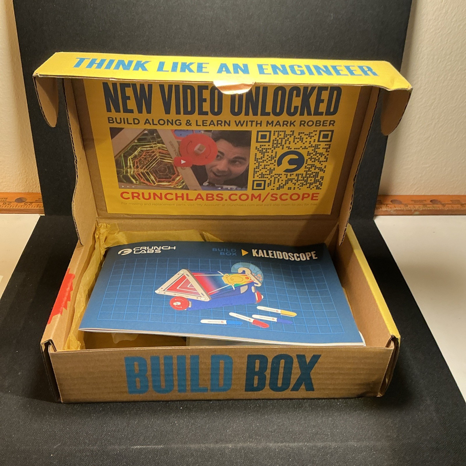 Crunch Labs By Mark Rober S.T.E.M. Build Box Kaleidoscope Think Like Engineer
