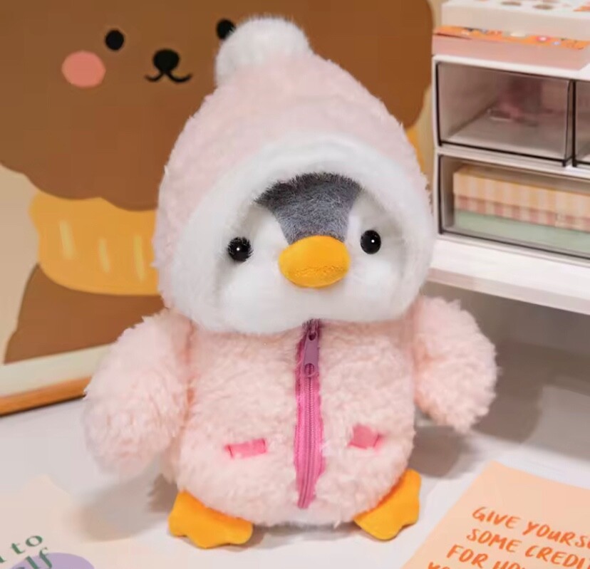 NEW Cute Penguin Plush Stuffed Animal With Pink Outfit Plushie for Women
