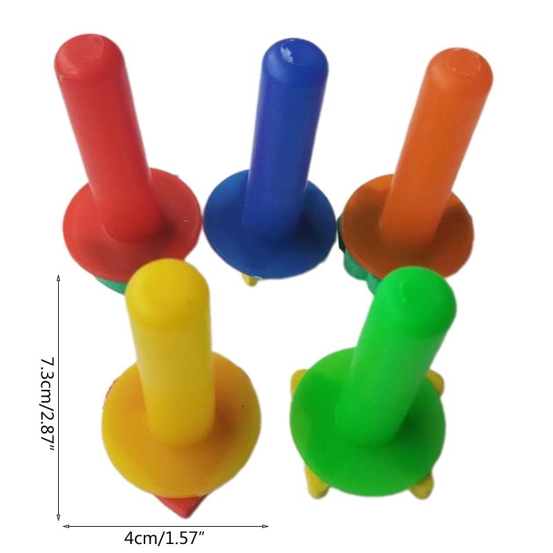 5Pcs Educational Stationery Stamp Plastic Stampers for Toddler Painting Coloring