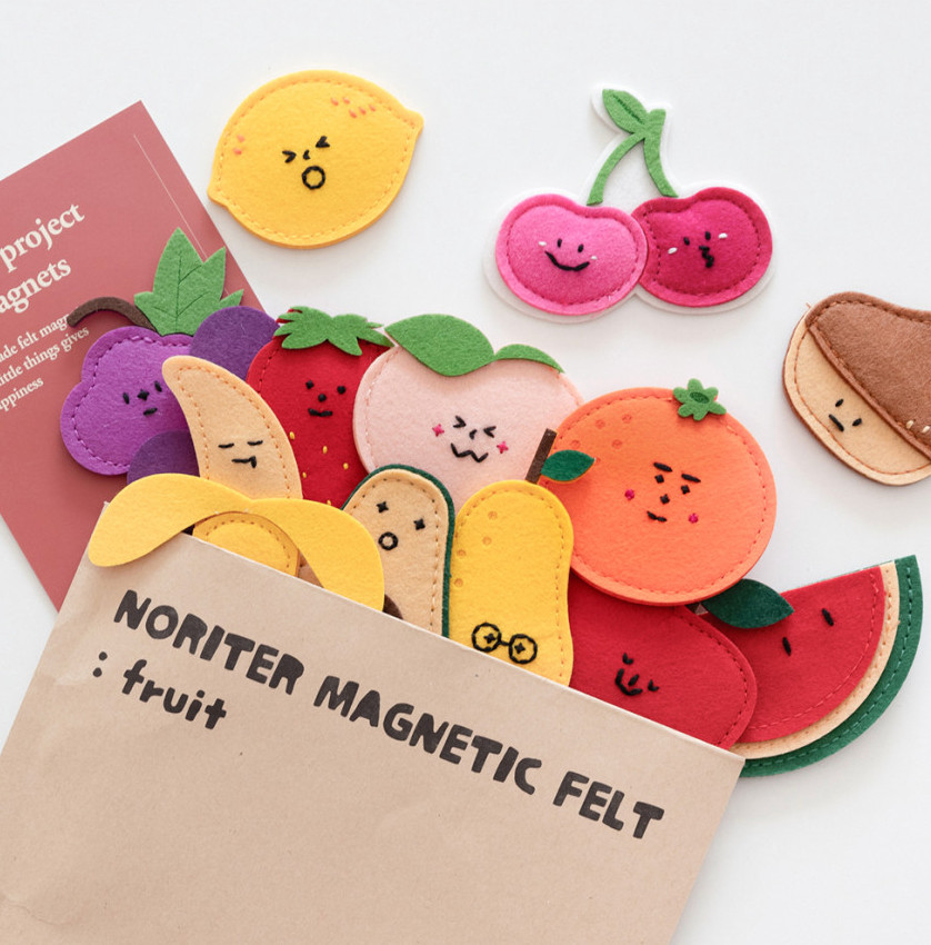 Montessori Felt Board Set Fruits & Vegetables Educational Toy Kids 3-7