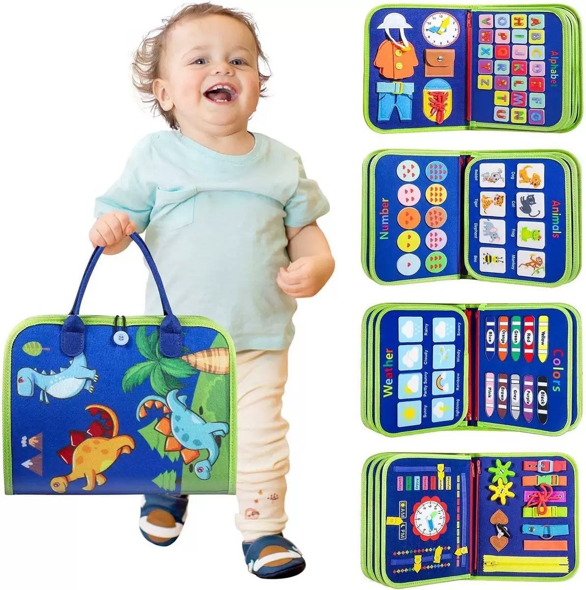 Felt Learn infant Practice Board Early Education Toys Brain-boosting Enlightenme