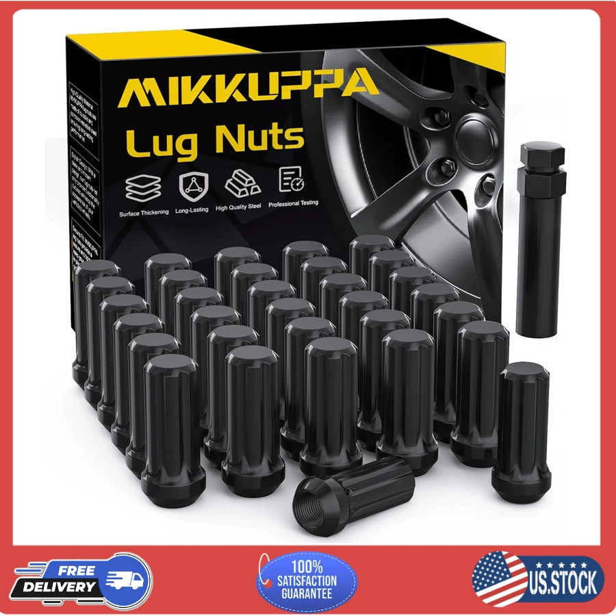 24pc M14x1.5 Chrome Lug Nuts for Chevy Silverado GMC Sierra 23mm Bulge Acorn