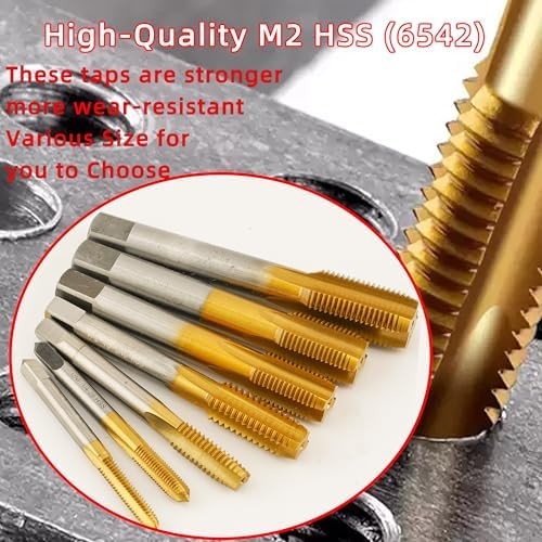M12X1.0 Thread Tap, Ti-Coated M2 HSS M12 x 1 Thread Milling Tap Right Hand