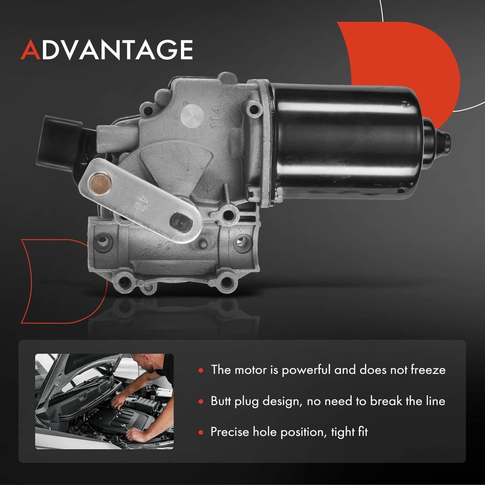 A-Premium Front Windshield Wiper Motor Compatible with BMW 320i, 320i xDrive,…
