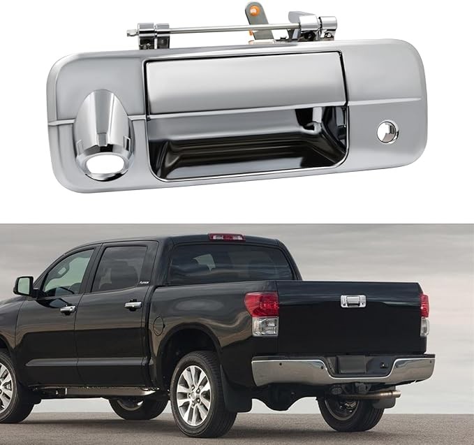 JDMON Chrome Tailgate Door Handle w/Rear Camera Hole Replacement for Toyota