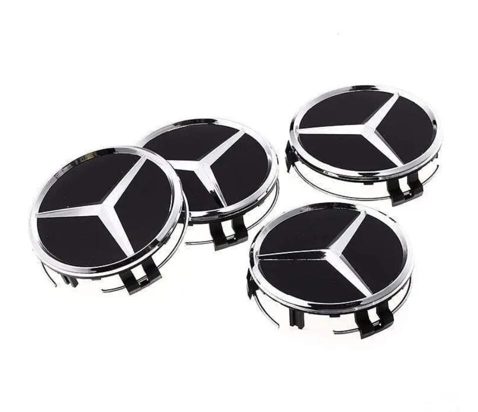 4 PACK NON OEM Hubcaps Replacement For Mercedes Benz Center Cap Logo GL GLS SL