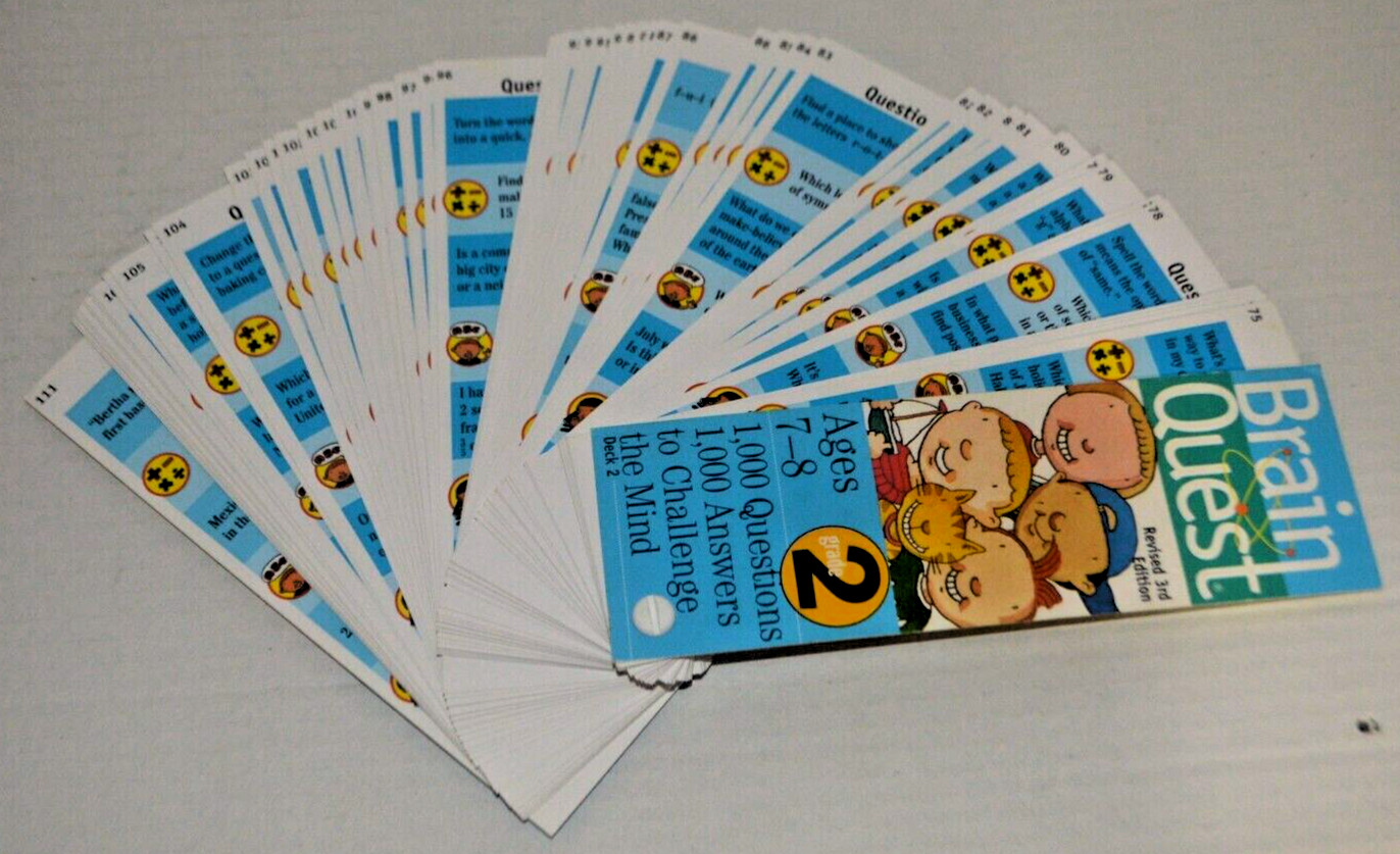 Brain Quest Grade 2 Ages 7-8 Two decks with 1000 Questions and Answers