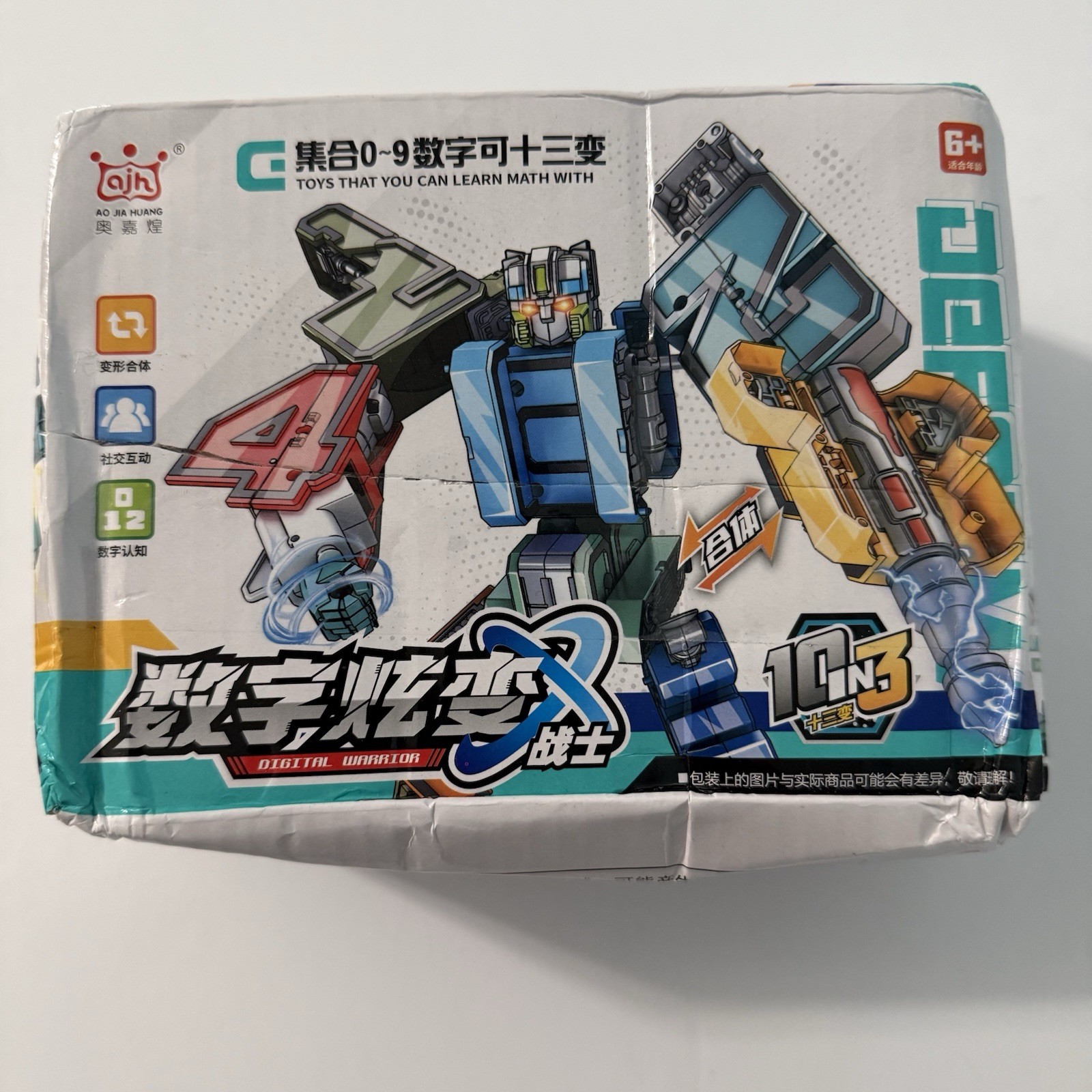 Ao Jia Huang Digital Warrior Numbers 1 – 10 Transforming Toys open box sealed