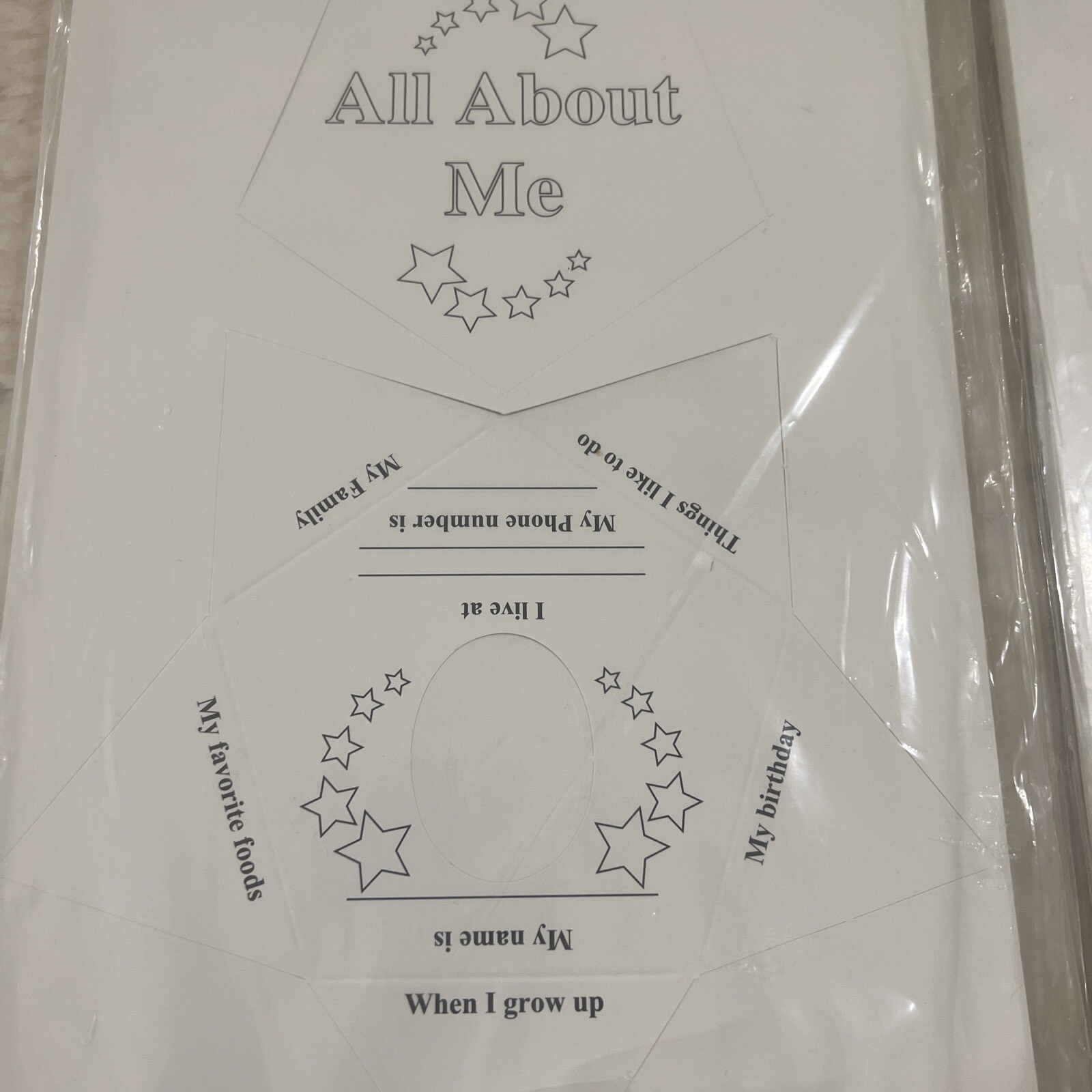 Roylco All About Me Star Cards Education Supply Activity Lot Of 48+ KIDS SCHOOL