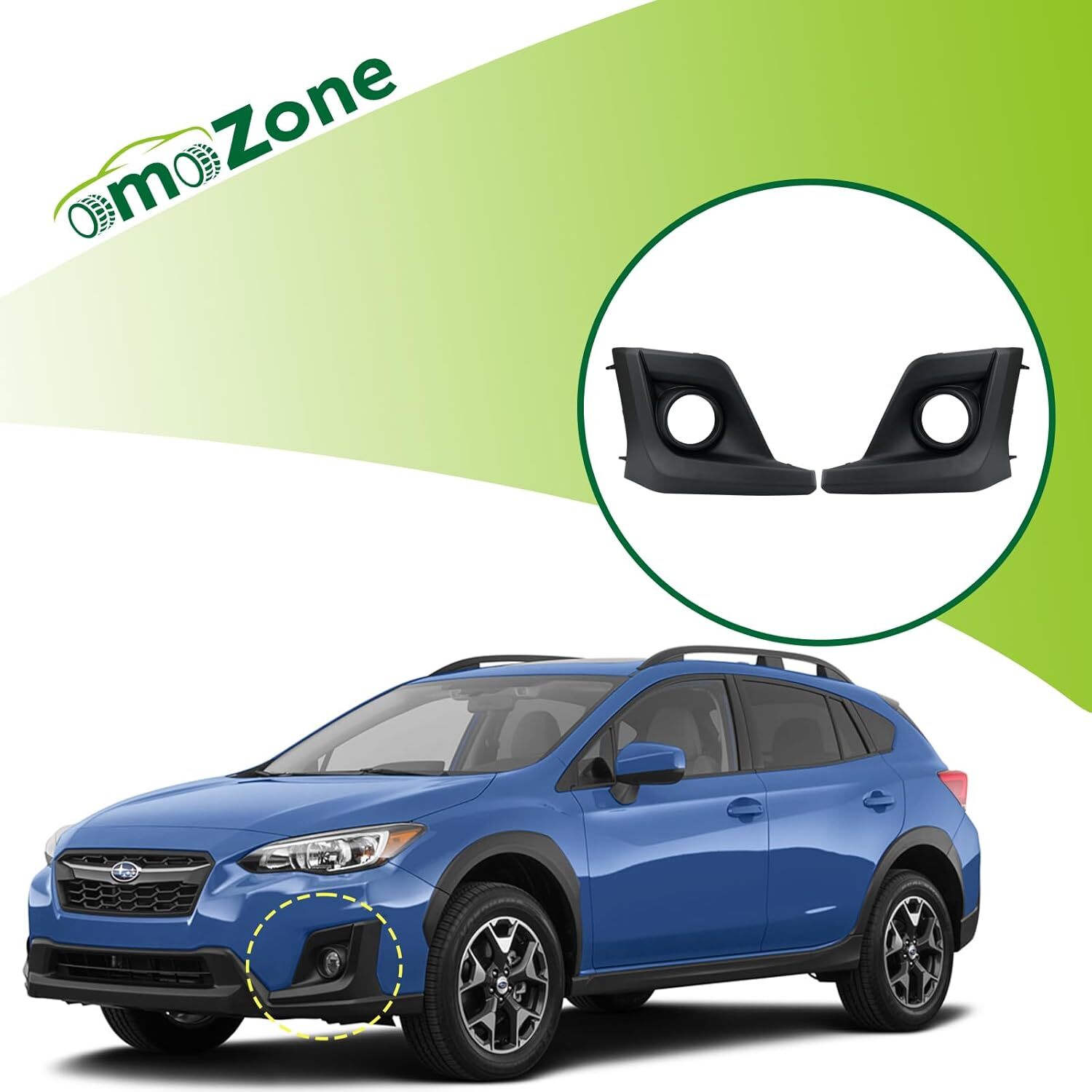 Pair Front Bumper Fog Light Bezel Cover Left Driver Side&Right Passenger Side